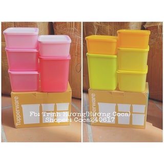 [HÀNG CÓ SẴN CHÍNH HÃNG] Bộ 5 hộp TUPPERWARE ngăn mát loại 1,8lít 1 lít và 650ml
