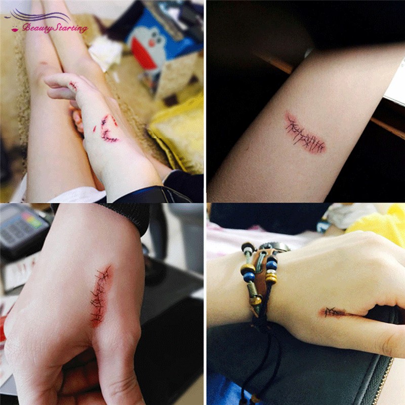 Set 30 sticker dạng hình xăm tạm thời kháng nước chủ đề Halloween độc đáo để hóa trang