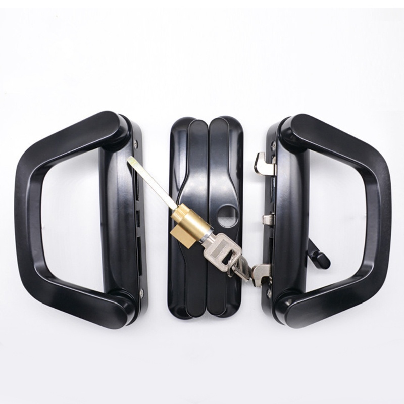 Bộ Tay Nắm Cửa Trượt Bằng Hợp Kim Kẽm Màu Trắng / Đen Dễ Lắp Đặt Tiện Dụng