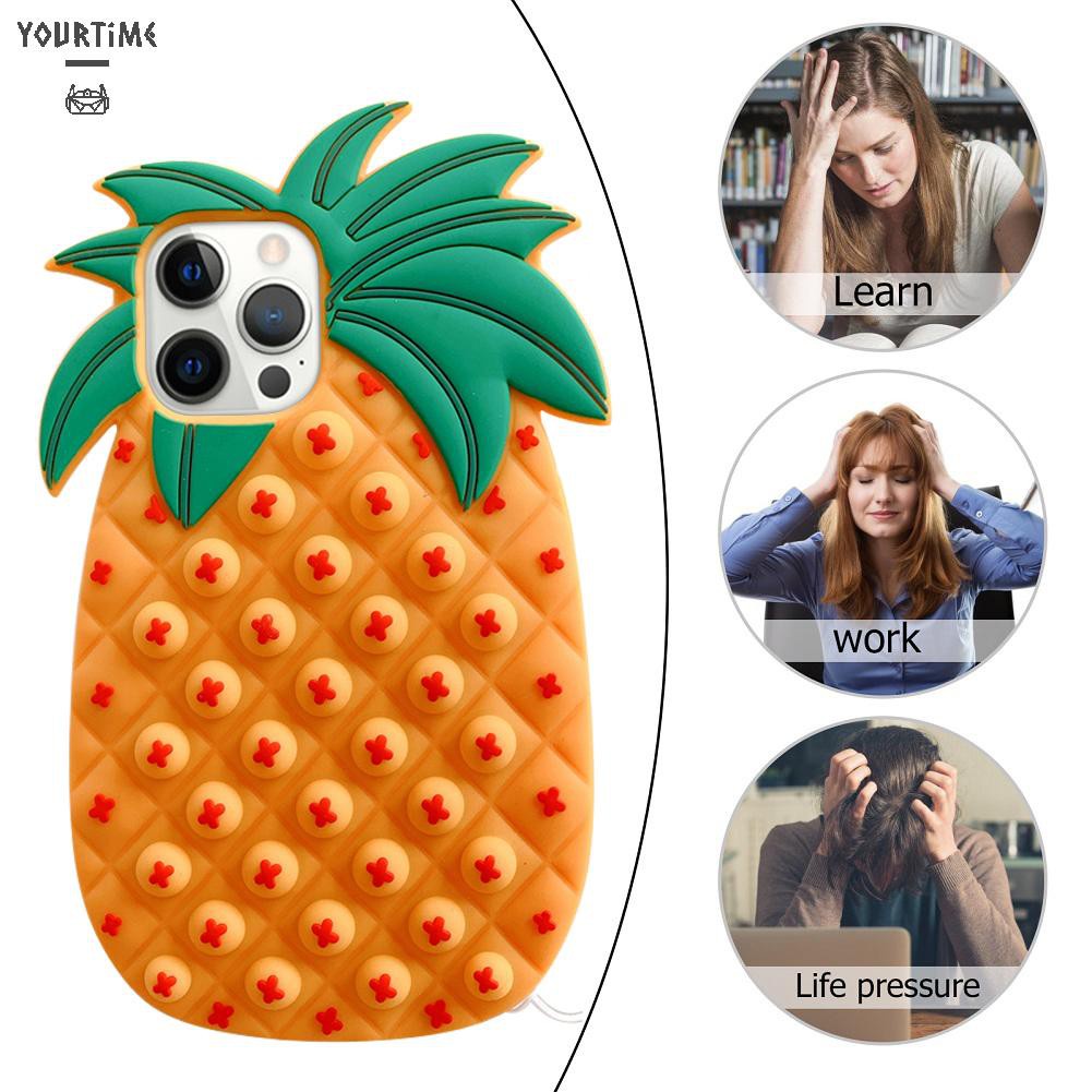 Đồ chơi Creative Pineapple Push Bubble Fidget Toys Silicone Phone Cases for iPhone