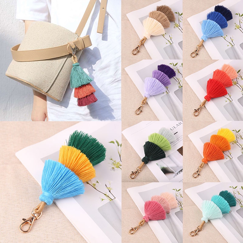 Móc Khóa Tua Rua Ba Lớp