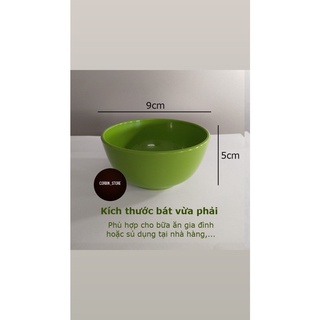 Bát cơm phíp song long 2745 (màu xanh,trắng,nâu), CORBIN_STORE