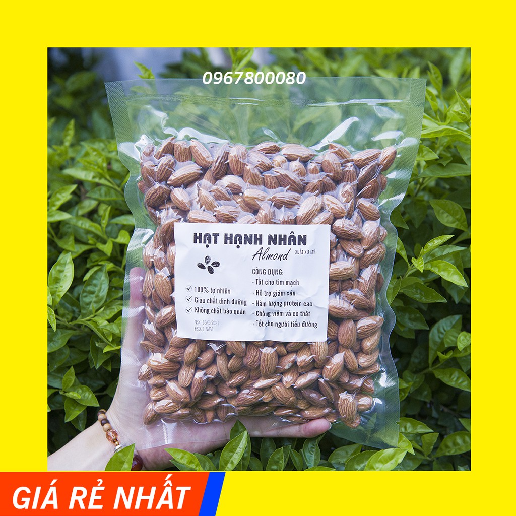 Hạnh nhân Mỹ 500gr đã tách vỏ Blue diamond sống làm sữa Mẩy Mẩy shop hạt dinh dưỡng