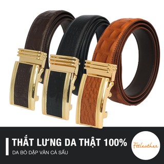 Thắt lưng nam cá sấu mặt trắng - thắt lưng da bò thật 100% - ds36029524