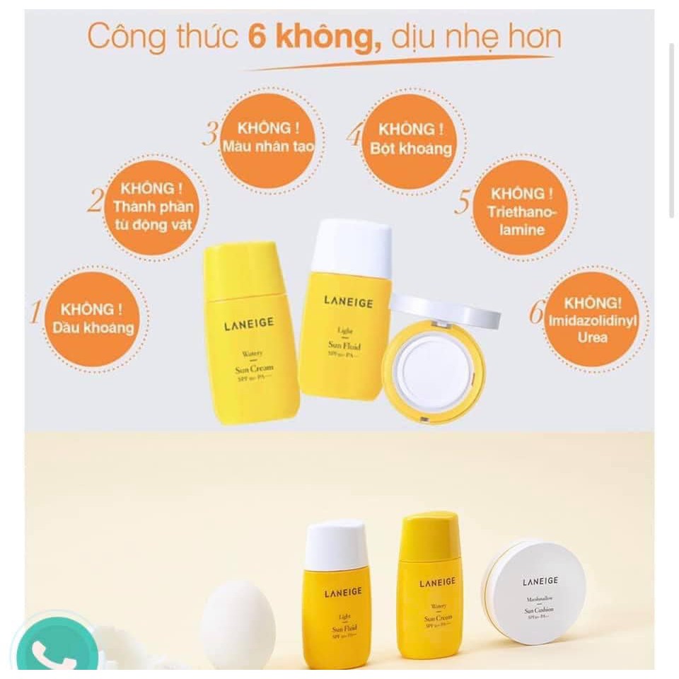 Kem chống nắng cấp ẩm 𝗟𝗮𝗻𝗲𝗶𝗴𝗲 𝗪𝗮𝘁𝗲𝗿𝘆 𝗦𝘂𝗻 𝗖𝗿𝗲𝗮𝗺