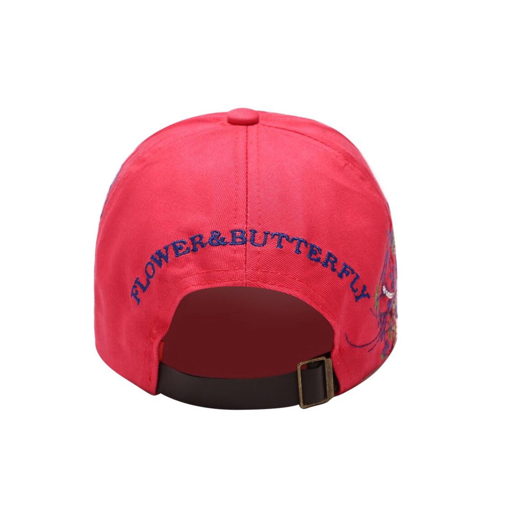 Mũ Lưỡi Trai Thêu Hình Bướm Thời Trang Thoáng Khí Có Thể Điều Chỉnh Kích Cỡ