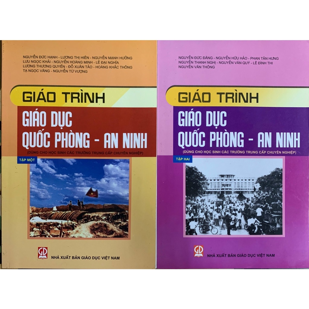Sách - Combo Giáo Trình Giáo Dục Quốc Phòng - An Ninh Tập 1 + Tập 2