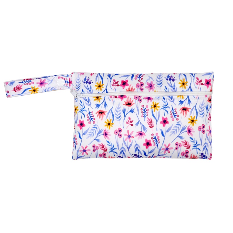 Túi Đựng Tã Em Bé Chống Thấm Nước Có Khóa Kéo In Họa Tiết Hoạt Hình