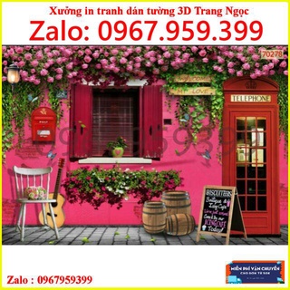 Tranh dán quán cà phê trà sữa zalo 0967959399
