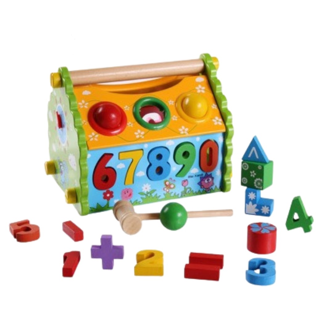 Nhà đập bóng thả hình thả số đa chức năng giúp bé phát triển toàn diện _ đồ chơi Bi House
