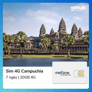 SIM Du lịch Campuchia 7 ngày 20GB 4G