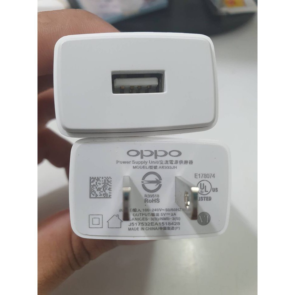 CỦ SẠC OPPO 933 2A (F9) ZIN MÁY, SẠC NHANH