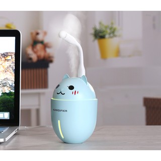 Quạt mini phun hơi nước  hình mèo con dễ thương