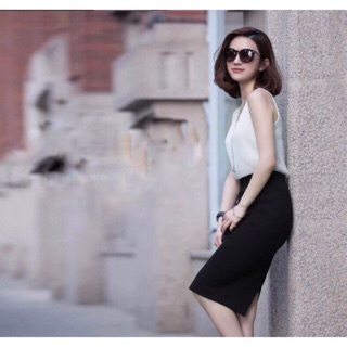 [Hàng VNXK] Chân váy MIDI xẻ sau ( ngắn trên gối) VNXK [Ảnh thật]