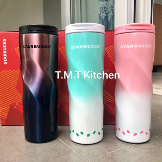 [Tặng Túi Bảo Vệ] Bình Giữ Nhiệt Inox 304 Starbucks Ombre 500ml