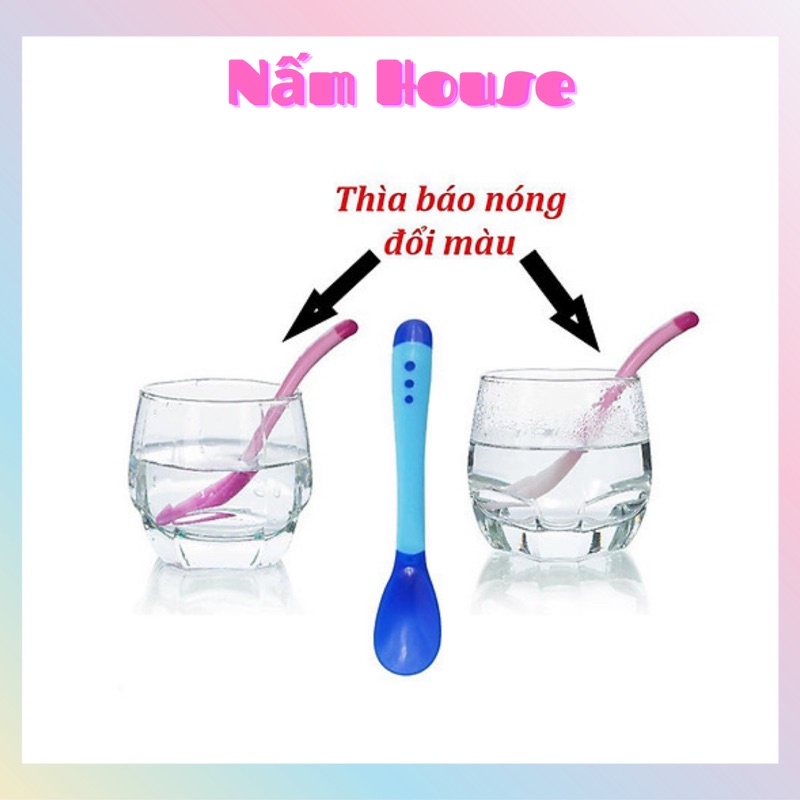 Thìa ăn dặm báo nóng silicon