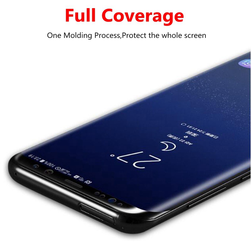 Kính Cường Lực 21D Bảo Vệ Toàn Màn Hình Cho Samsung S6 S7 S8 S9 S10 S10E 5G Note 8 9 10 Pro Lite Plus Edge