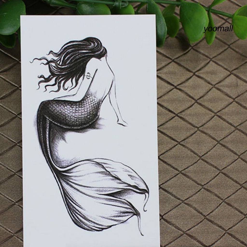 [Hàng mới về] Hình Xăm Dán Tạm Thời Chống Nước Chống Mồ Hôi Hình Nàng Tiên Cá Thời Trang