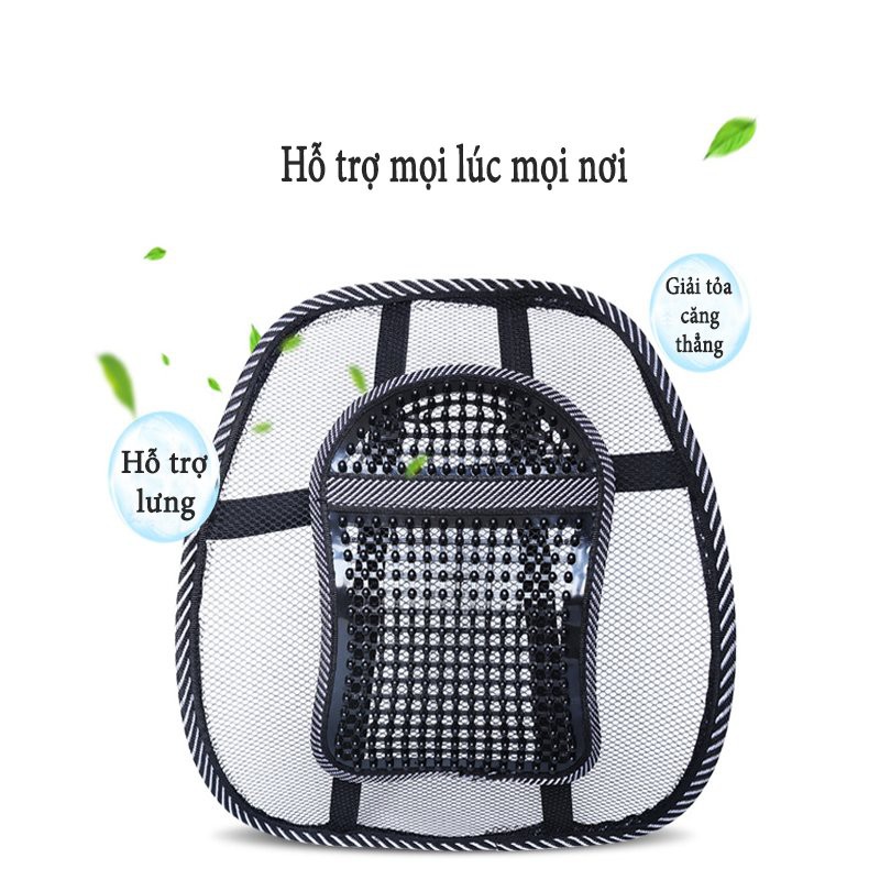 Miếng Tựa Lưng Ghế Hạt Cao Su Cho Ghế ô tô Và Văn Phòng | BigBuy360 - bigbuy360.vn