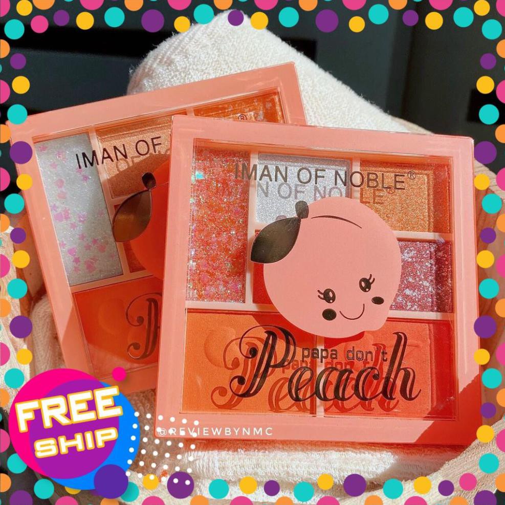 [FreeshipMax] 🍒Nhủ mắt kim tuyến iMan 🍑Peach 7 ô & má hồng🍒