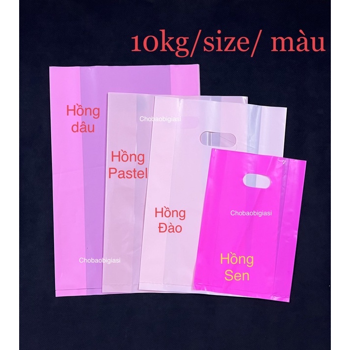 {Giá sỉ 10kg/size} Túi PE xoài màu bóng dẻo dai đủ màu - đủ size, hàng chất lượng loại 1 (SP y hình)