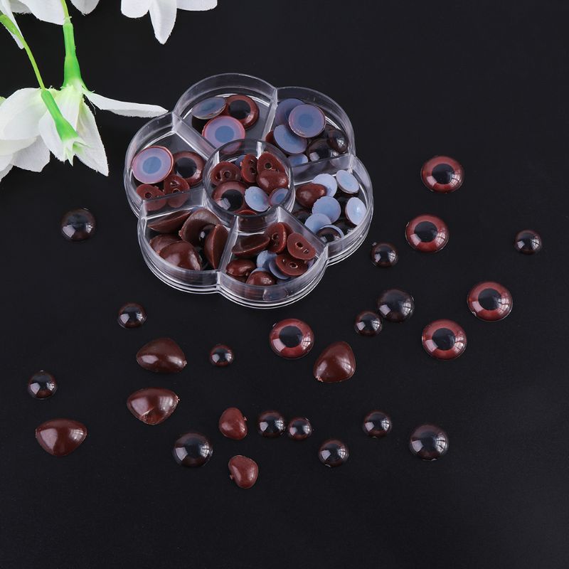 Bộ 90 Tròng Mắt Nhựa 10-12mm Dùng Cho Búp Bê / Thú Nhồi Bông