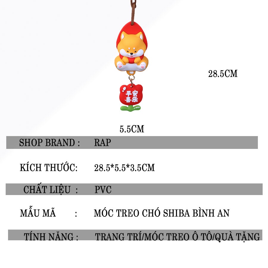Móc treo ô tô điện thoại chó Shiba nhiều màu sắc biểu cảm đáng yêu dễ thương, quà tặng bạn bè người thân - Ráp