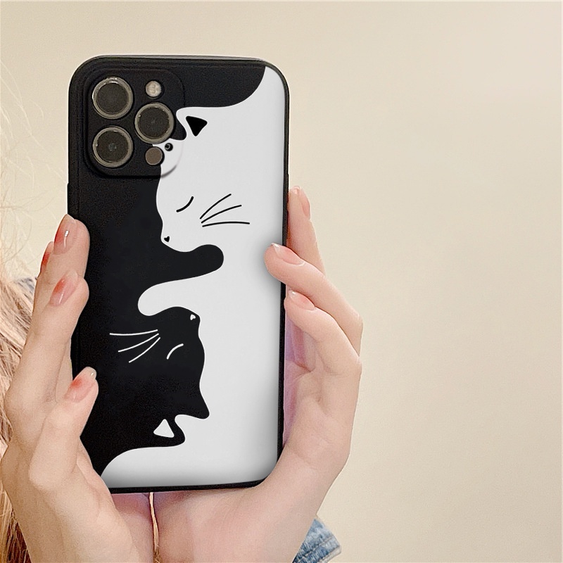 Ốp iphone - Ốp lưng iphone cạnh vuông Mèo nằm dành cho ip 6 đến 14promax - ng117