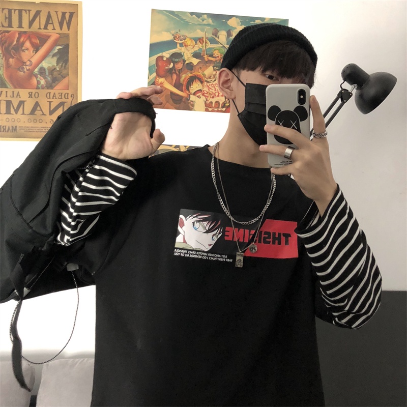 Áo thun tay dài nam nữ form rộng Yinxx, áo phông phối tay sọc sweater unsiex SW100