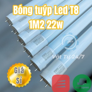 Bóng đèn Led tuýp ống thủy tinh T8 1m2 TVD 1.2M 22W 30w đầu nhựa màu trắng bảo hành 12 tháng cửa hàng điện ship Hoả tốc