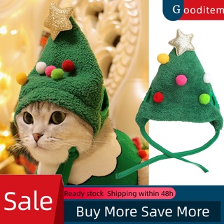 11 Mũ beanie đính cây thông noel cho thú cưng