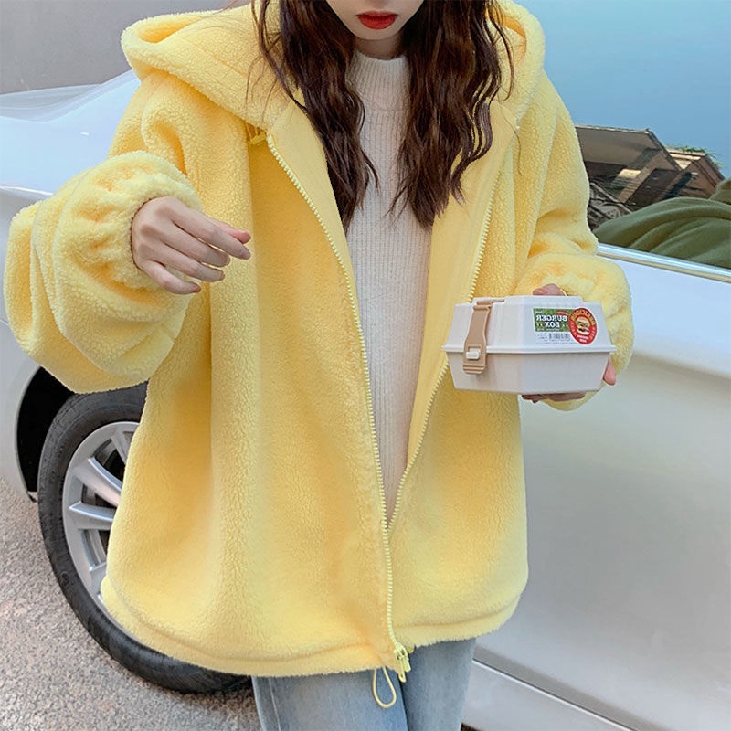 Áo sweater nhung dày thời trang thu đông 2020 phong cách thời trang Hong Kong cho nữ