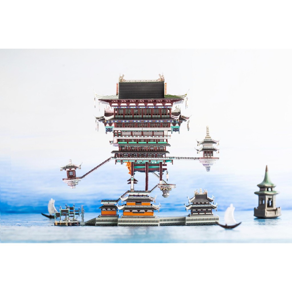 Mô hình lắp ghép kim loại 3d Sảnh quỷ linh-hall of spirit  + tặng kèm 1 mẫu mô hình 80k