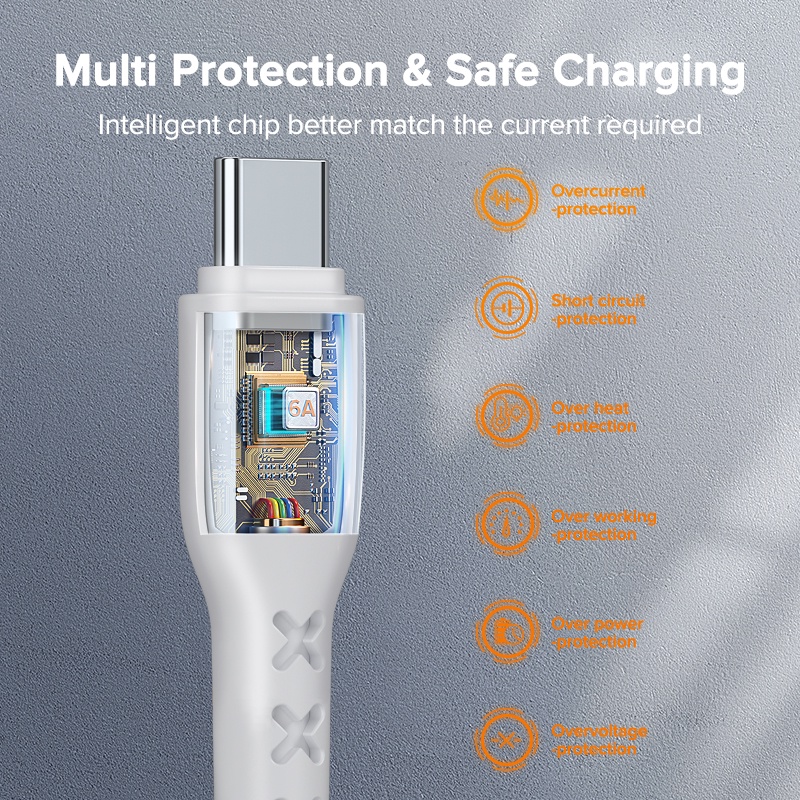 Cáp sạc micro USB 6A 66W QOOVI thích hợp cho điện thoại Android Huawei OPPO type C