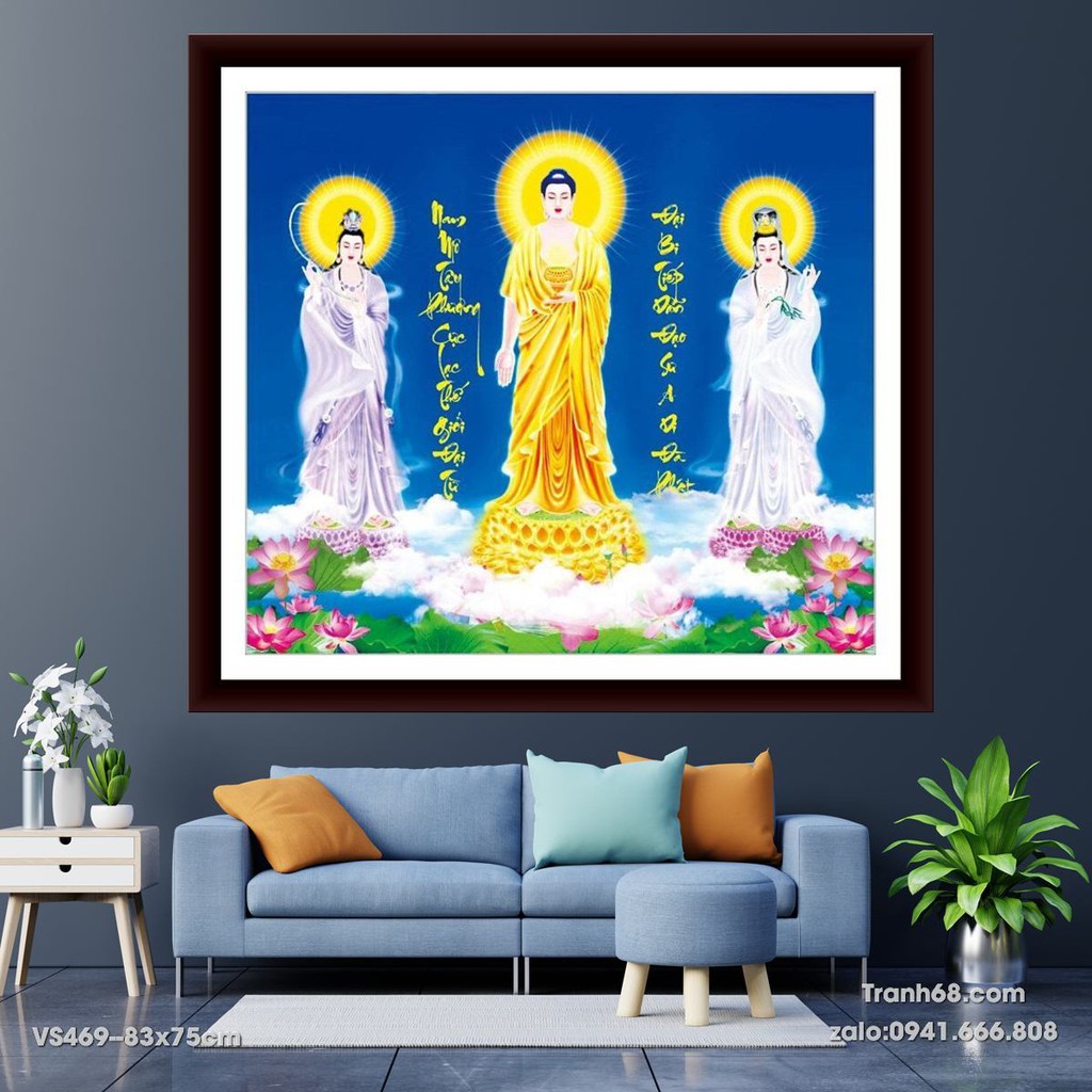 Tranh đính đá venus Tây phương tam thánh VS469 kích thước 83x75cm