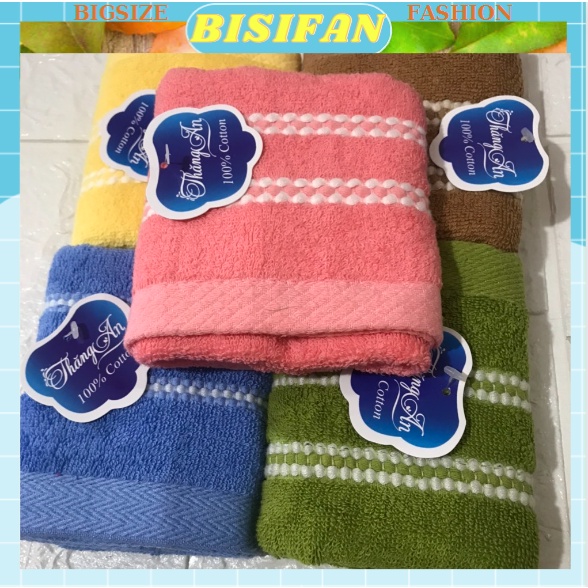 Khăn mặt Thăng An Đẹp chất cotton sợi bông siêu mềm không sổ lông khôg phai mầu trơn nhớt hàng Việt Nam chất lượng cao