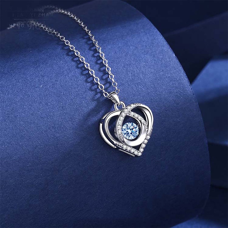 Vòng cổ Mặt Trái Tim Thông Minh Đính Đá Zircon Đơn Giản Thời Trang Cho Nữ