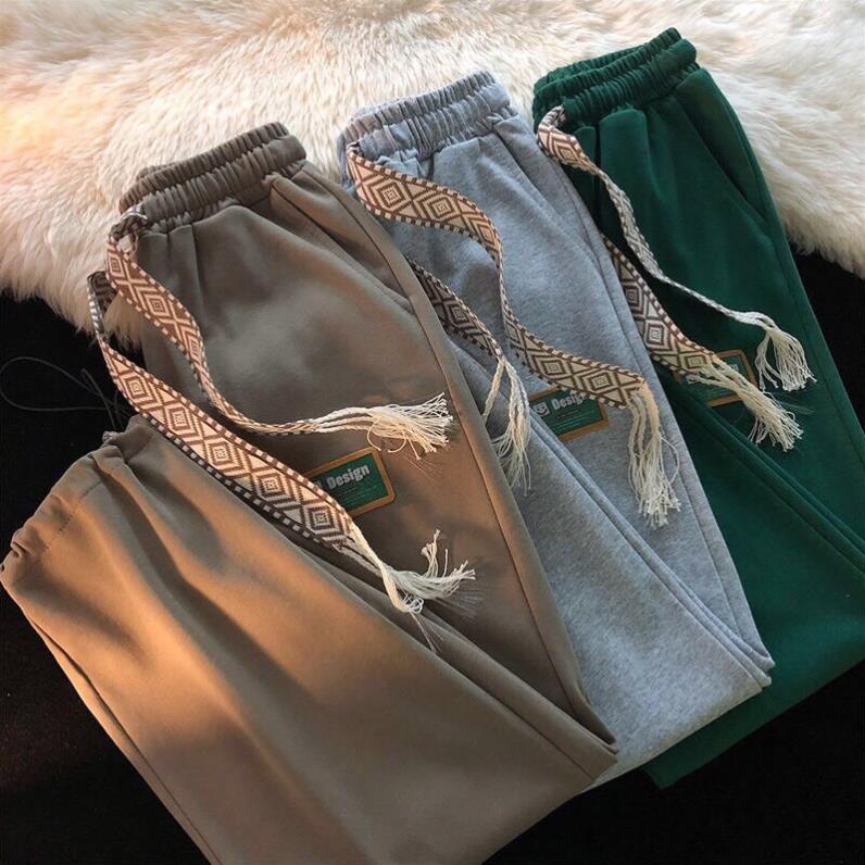 Quần Jogger Thêu Chữ R, DESIGN Ống Rộng Ullzang Unisex Hàn Quốc(Hàng sẵn)