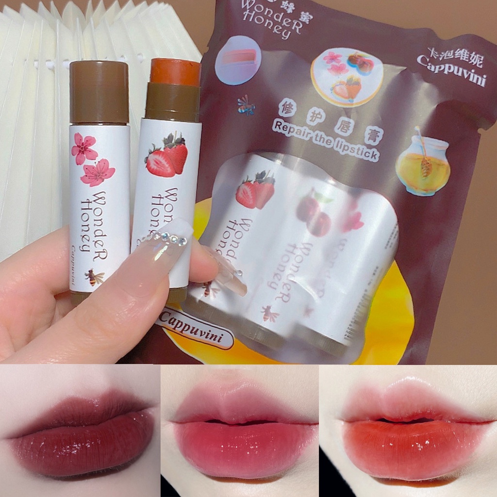 Set 3 Son dưỡng có màu Cappuvini dưỡng ẩm căng mọng mềm môi | BigBuy360 - bigbuy360.vn
