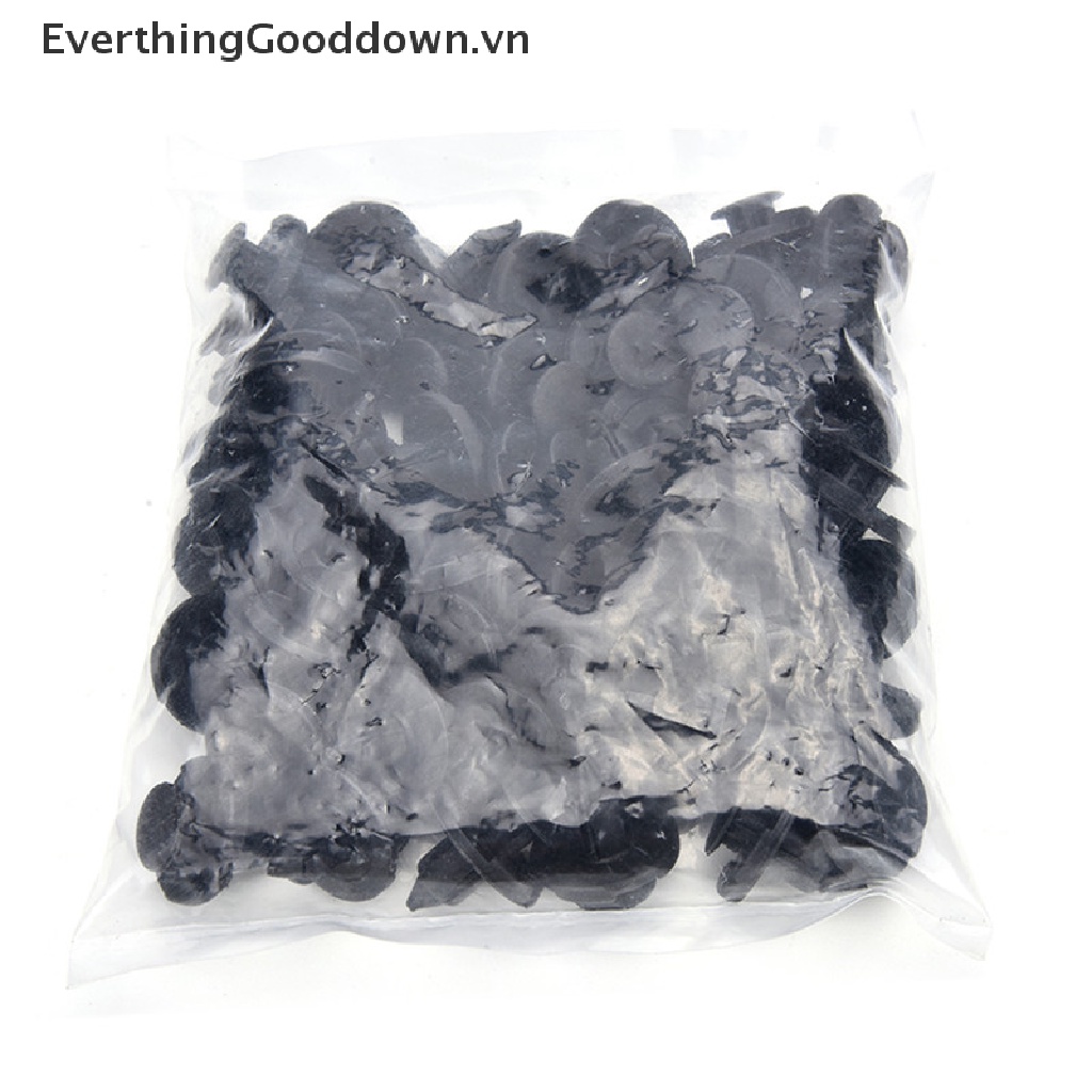 Set 50 Đinh Tán Nhựa 8mm Màu Đen Chuyên Dụng Cho Xe Hơi Fender