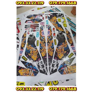 Tem rời winner v1 cá chép dán xe đen