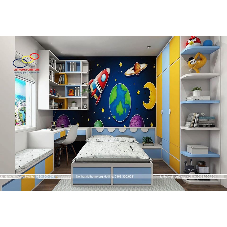 Giường ngủ cho bé Viethome hiện đại - Nội thất Viethome bảo hành & bảo trì sản phẩm 6 năm