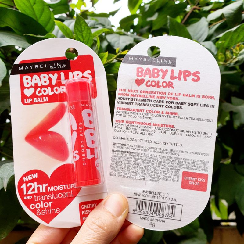 (Đủ bill Úc)Son Dưỡng Maybelline baby lips SPF20