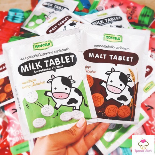 Kẹo Sữa Bò Milk Tablet ROSCELA Thái Lan