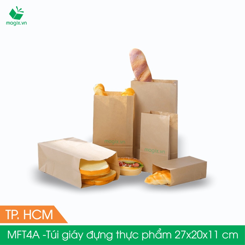 MFT4A- 27x20x11 cm - 100 Túi đựng thực phẩm - Túi đựng đồ ăn