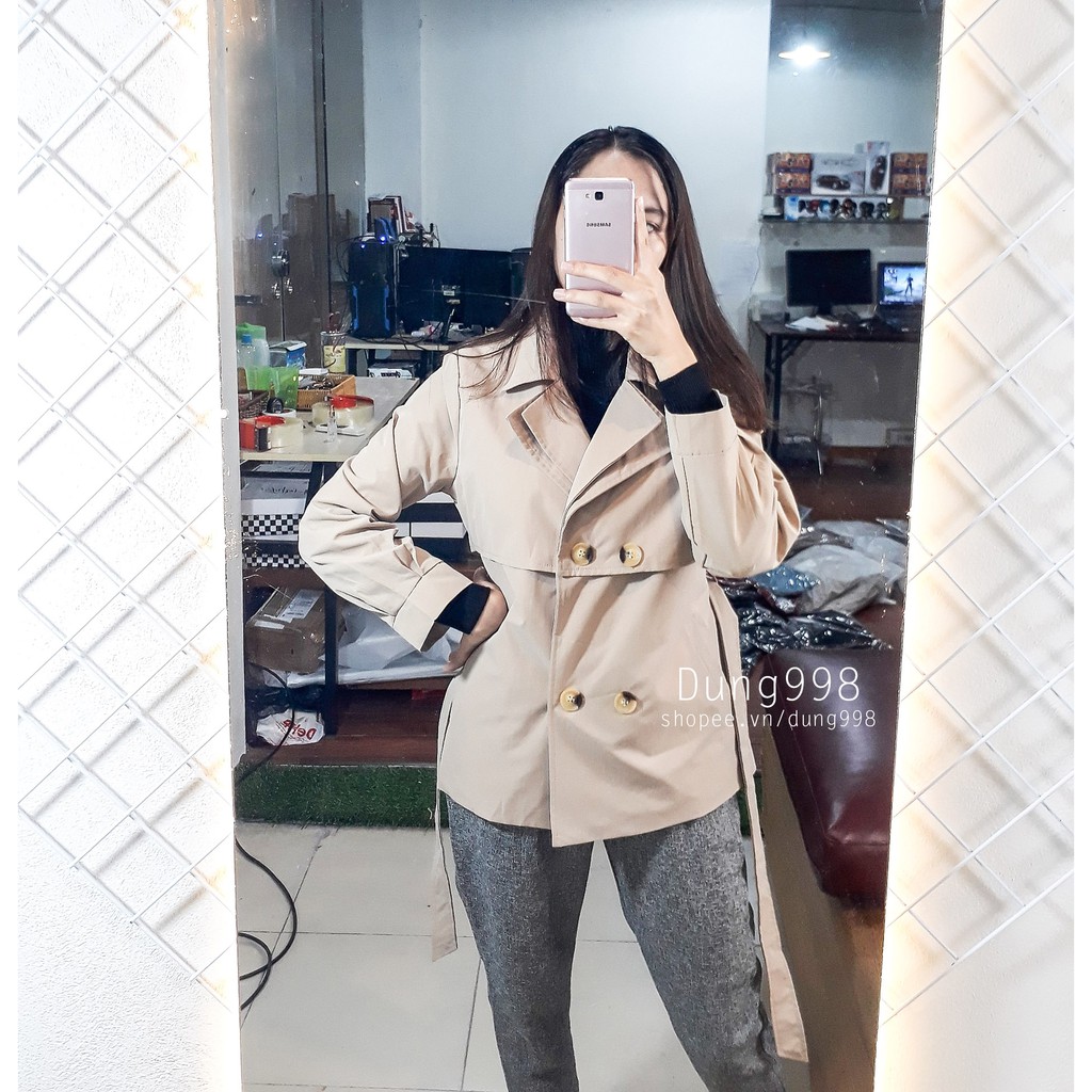 [HÀNG CAO CẤP] Áo khoác kaki 2 lớp siêu nữ tính thu đông 2020 hàng sẵn (kèm ảnh thật) | BigBuy360 - bigbuy360.vn