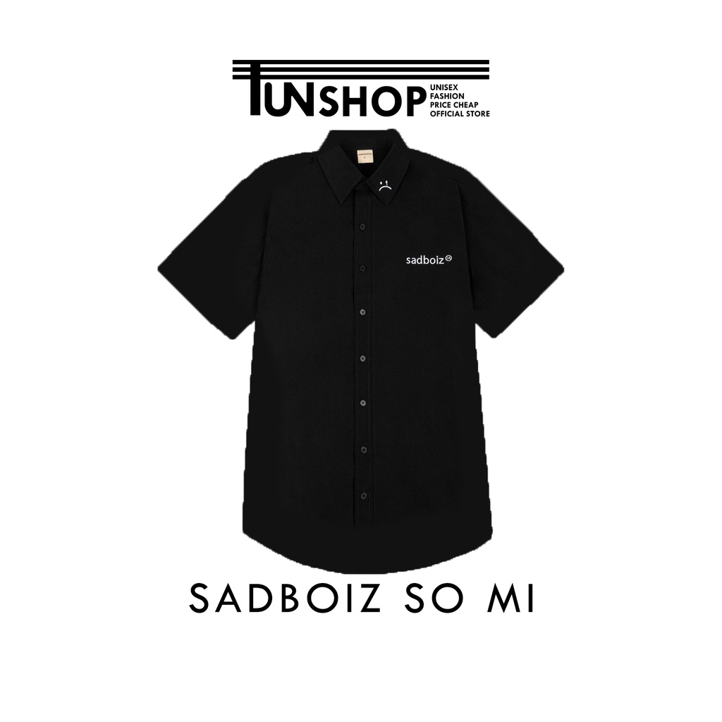 Áo Sơ Mi SADBOIZ Basic Logo Signature Unisex , Tee Local Brand Sadboy Mặt Buồn Full Tag Nam Nữ TTUN STORE