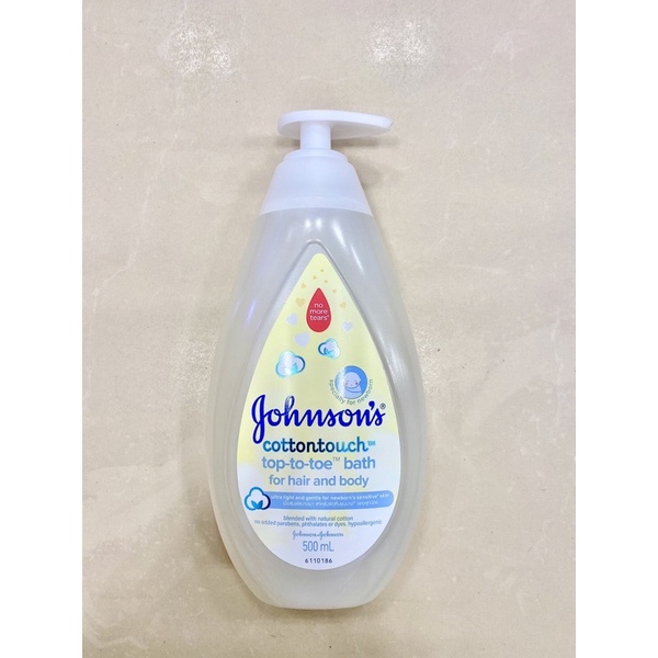 [Mẫu mới] Sữa tắm gội toàn thân mềm mịn Johnson’s Cotton Touch 500ml cho da nhạy cảm