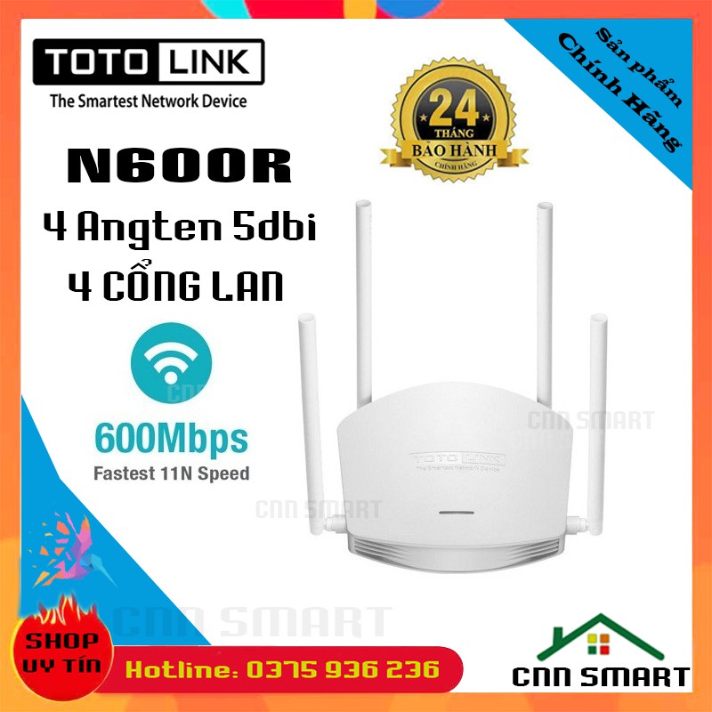 Bộ Phát Wifi Xuyên Tường Totolink 4 Râu N600R Chuẩn N600Mb, Router Wifi 2 Râu N350RT 300Mb, Bộ phát Totolink 5 Râu A810R