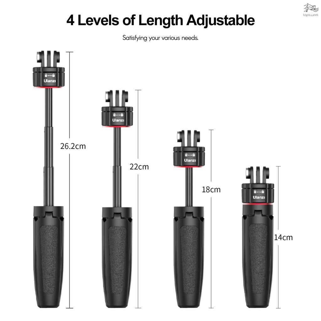 ULANZI Gậy Ba Chân Mini MT-31 3 Khớp Nối Dài Kèm Ốc Vít Hít Nam Châm Hỗ Trợ Quay Phim / Chụp Ảnh Tự Sướng | BigBuy360 - bigbuy360.vn